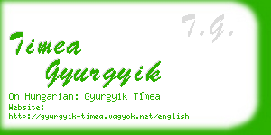 timea gyurgyik business card